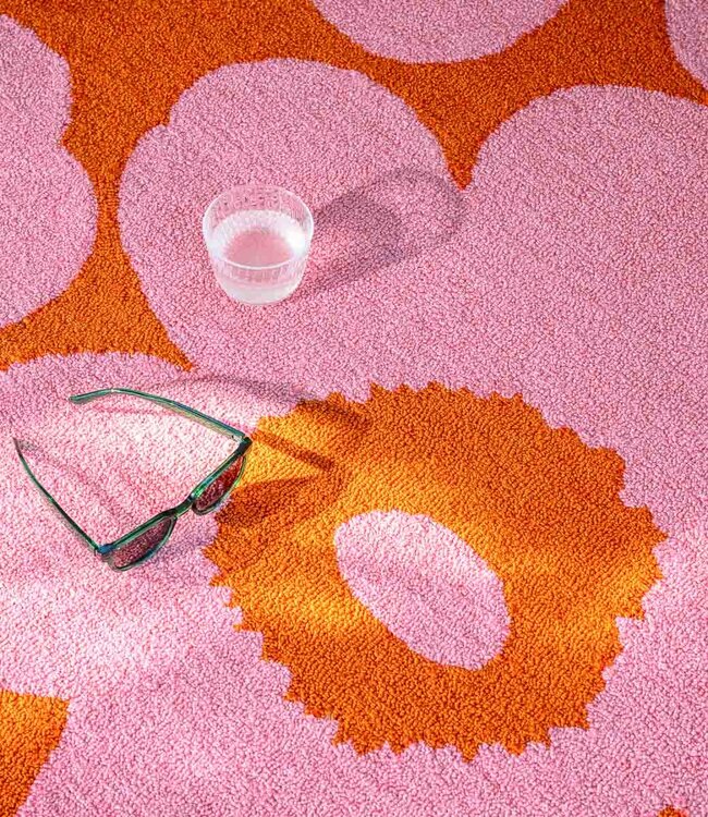 Marimekko Tuinkleed Unikko Pink-Orange