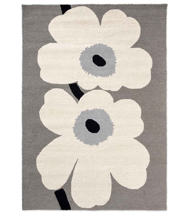 Marimekko Tuinkleed Unikko Grey | Grijstinten