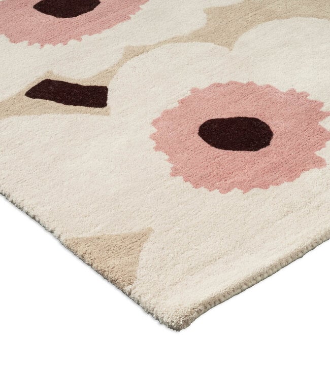 Marimekko Wollen Kleed Unikko Beige-Pink