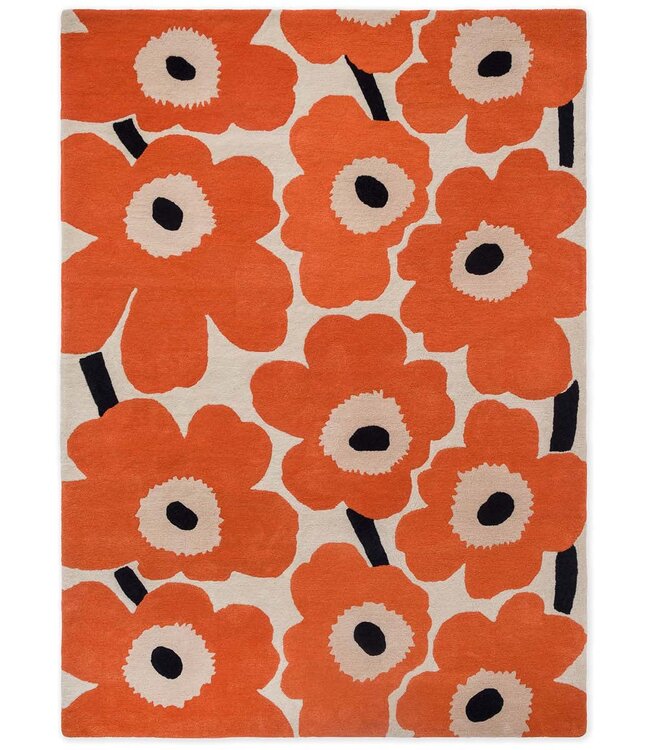 Marimekko Wollen Kleed Unikko Oranje