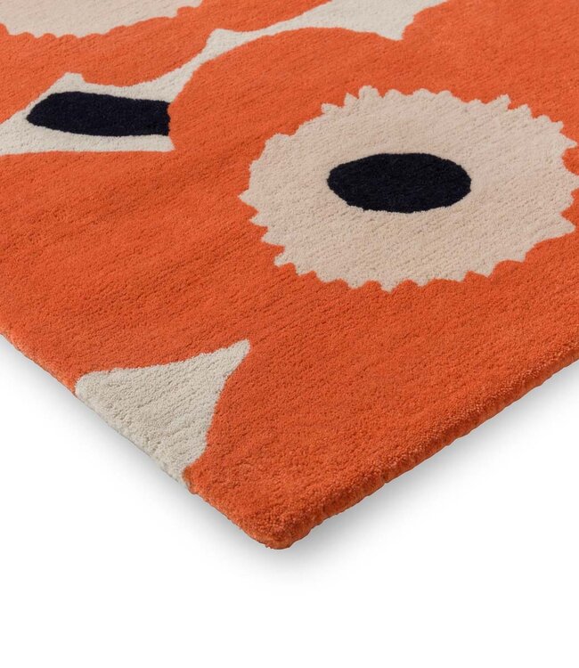 Marimekko Wollen Kleed Unikko Oranje