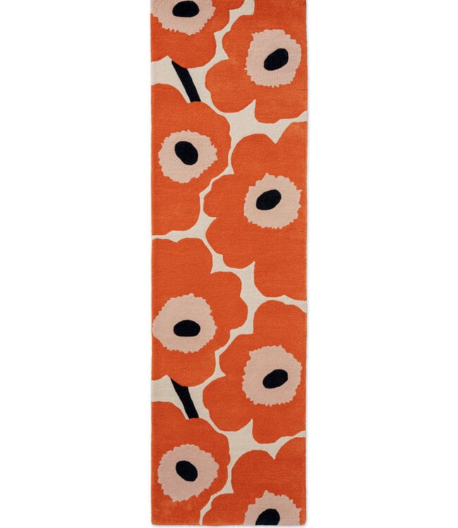 Marimekko Wollen Kleed Unikko Oranje