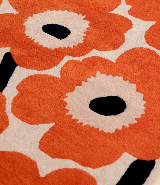 Marimekko Wollen Kleed Unikko Oranje