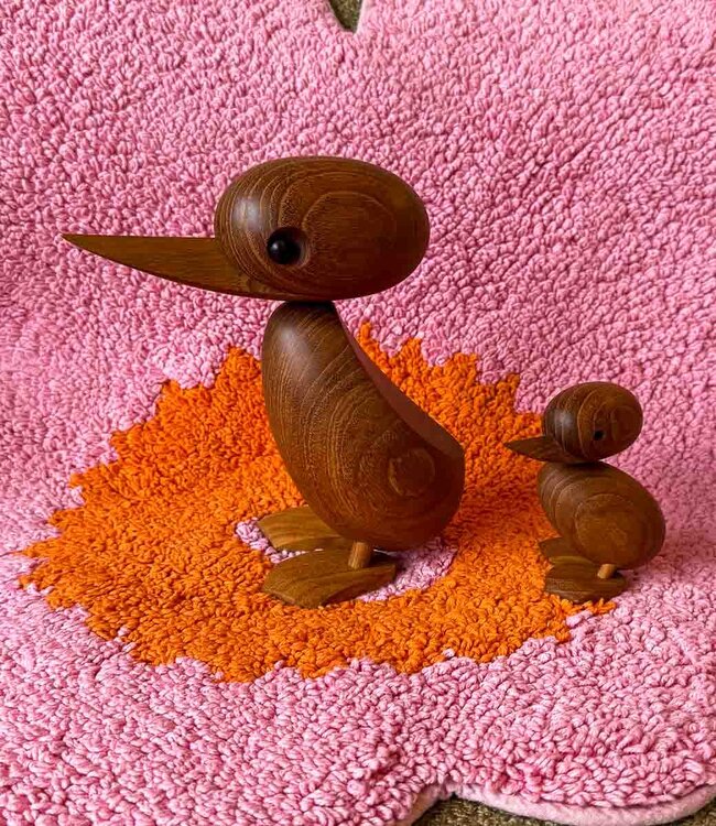 Marimekko Bathroom Carpet Unikko Pink & Orange