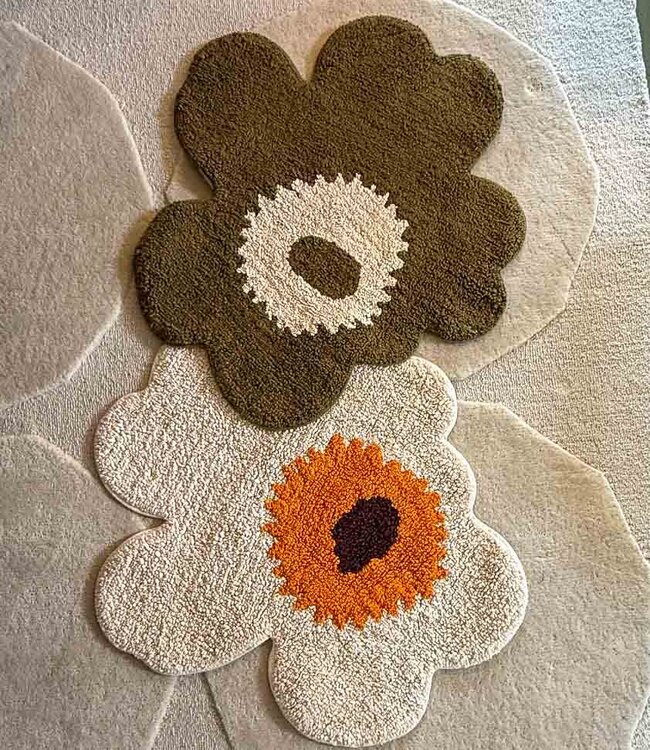 Marimekko Bathroom Carpet Unikko Orange