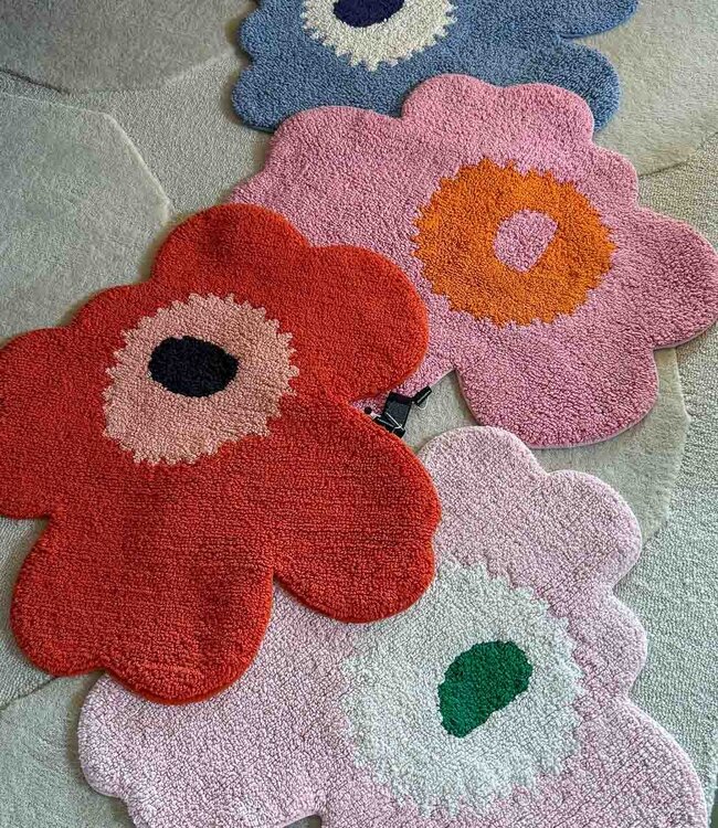 Marimekko Bathroom Carpet Unikko Pink