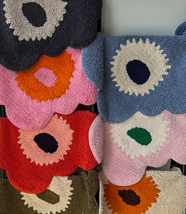 Unikko flower bath mat pink from Marimekko at North Sea Design