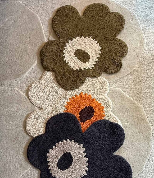 Marimekko Unikko Terry Badmat | Donkergrijs