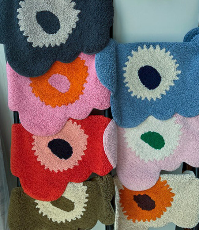 Marimekko Unikko Terry Badmat | Donkergrijs