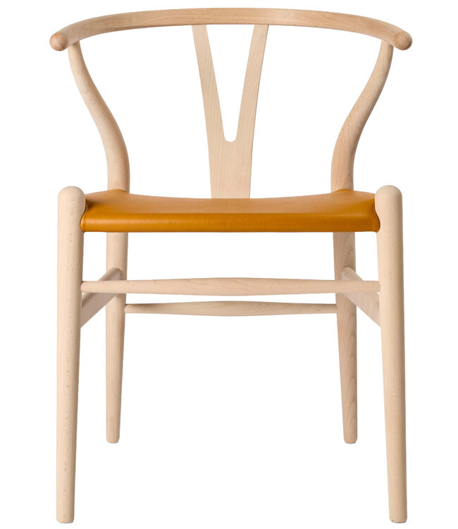 Carl Hansen & Søn CH24P Wishbone Chair met leren zitting
