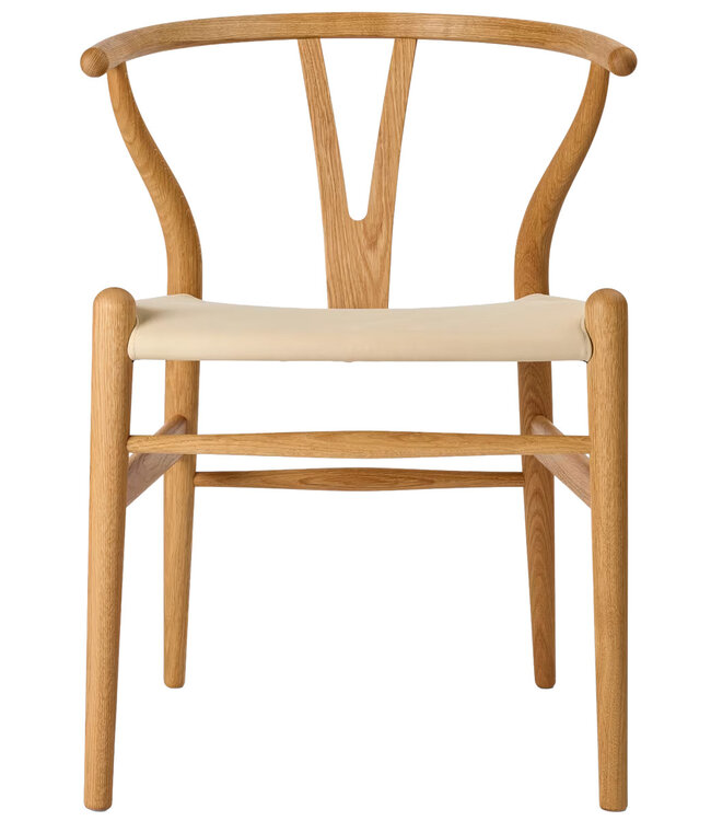 Carl Hansen & Søn CH24P Wishbone Chair met leren zitting