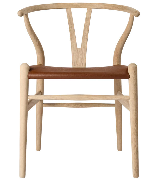 Carl Hansen & Søn CH24P Wishbone Chair met leren zitting