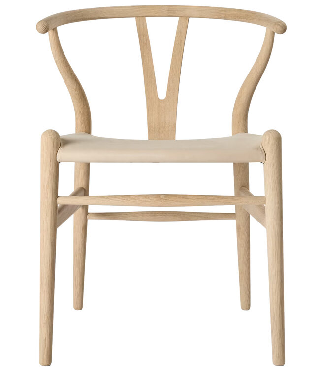 Carl Hansen & Søn CH24P Wishbone Chair met leren zitting