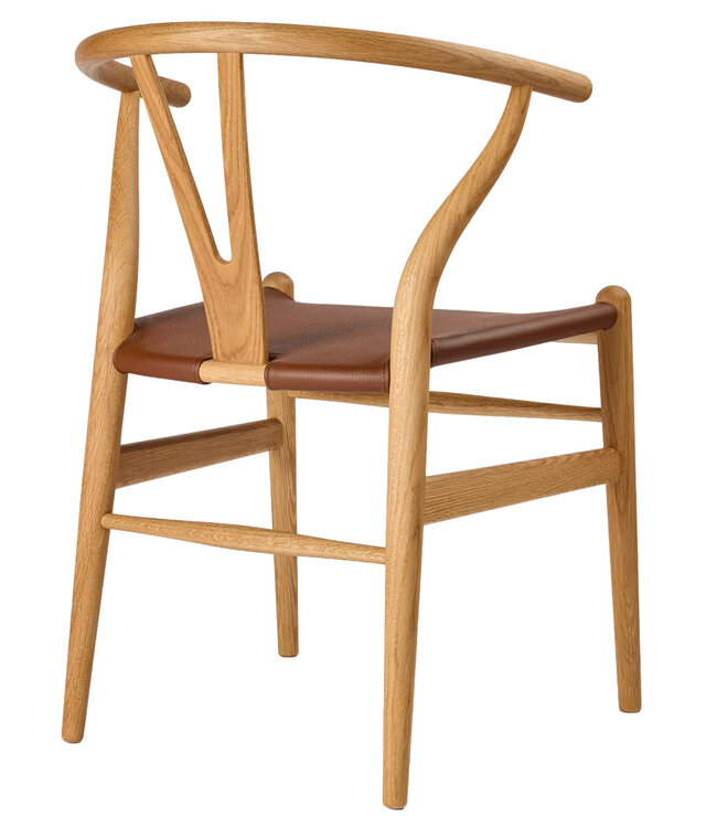 Carl Hansen & Søn CH24P Wishbone Chair met leren zitting