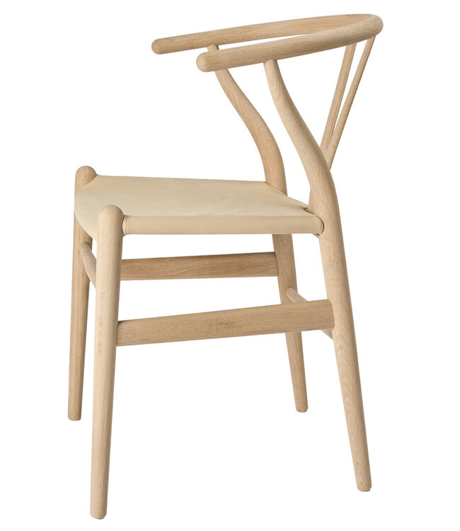 Carl Hansen & Søn CH24P Wishbone Chair met leren zitting