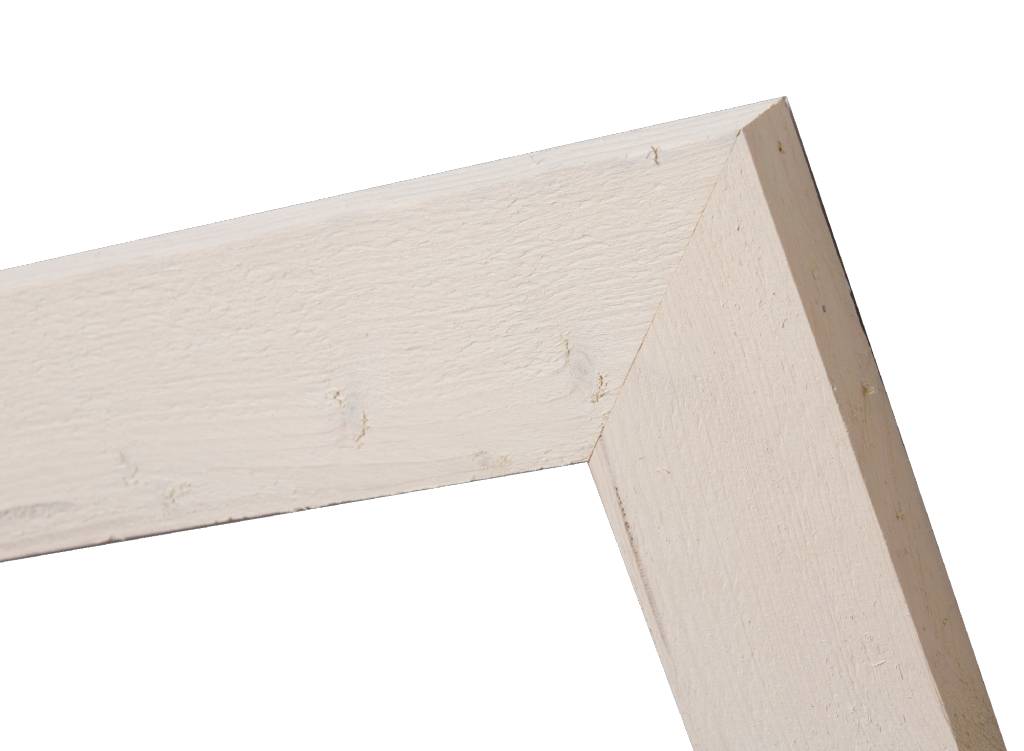 Wood - weißer Gerüstholzrahmen (geschmirgelt)