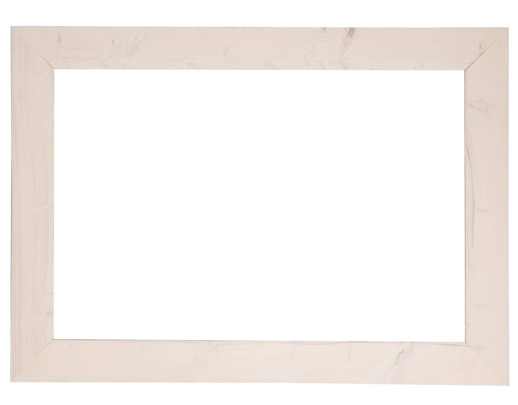 Wood - weißer Gerüstholzrahmen (geschmirgelt)