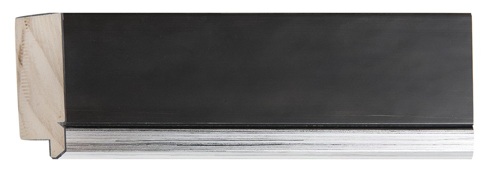Schwarzer Rahmen mit silbernem Rand