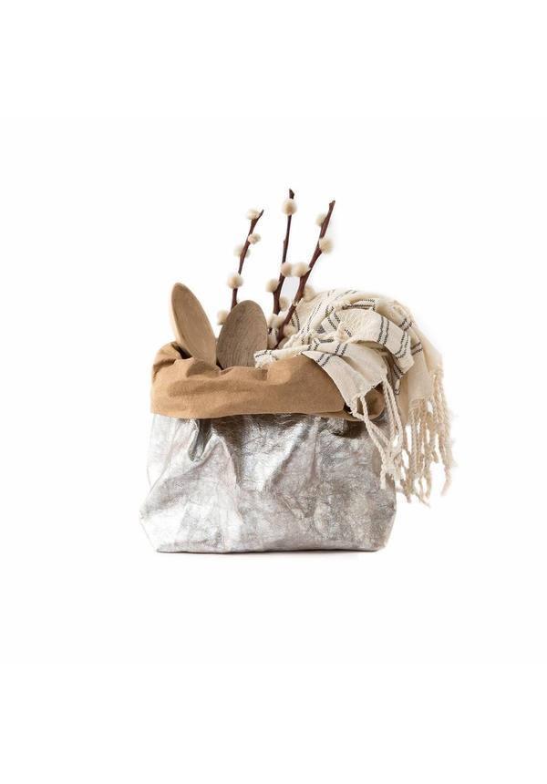 Sac en papier Nuvola naturel / Argent