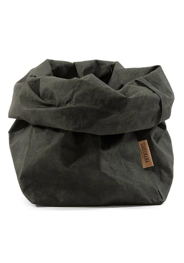 Sac de papier vert foncé