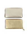 White Wallet Zip Metallic