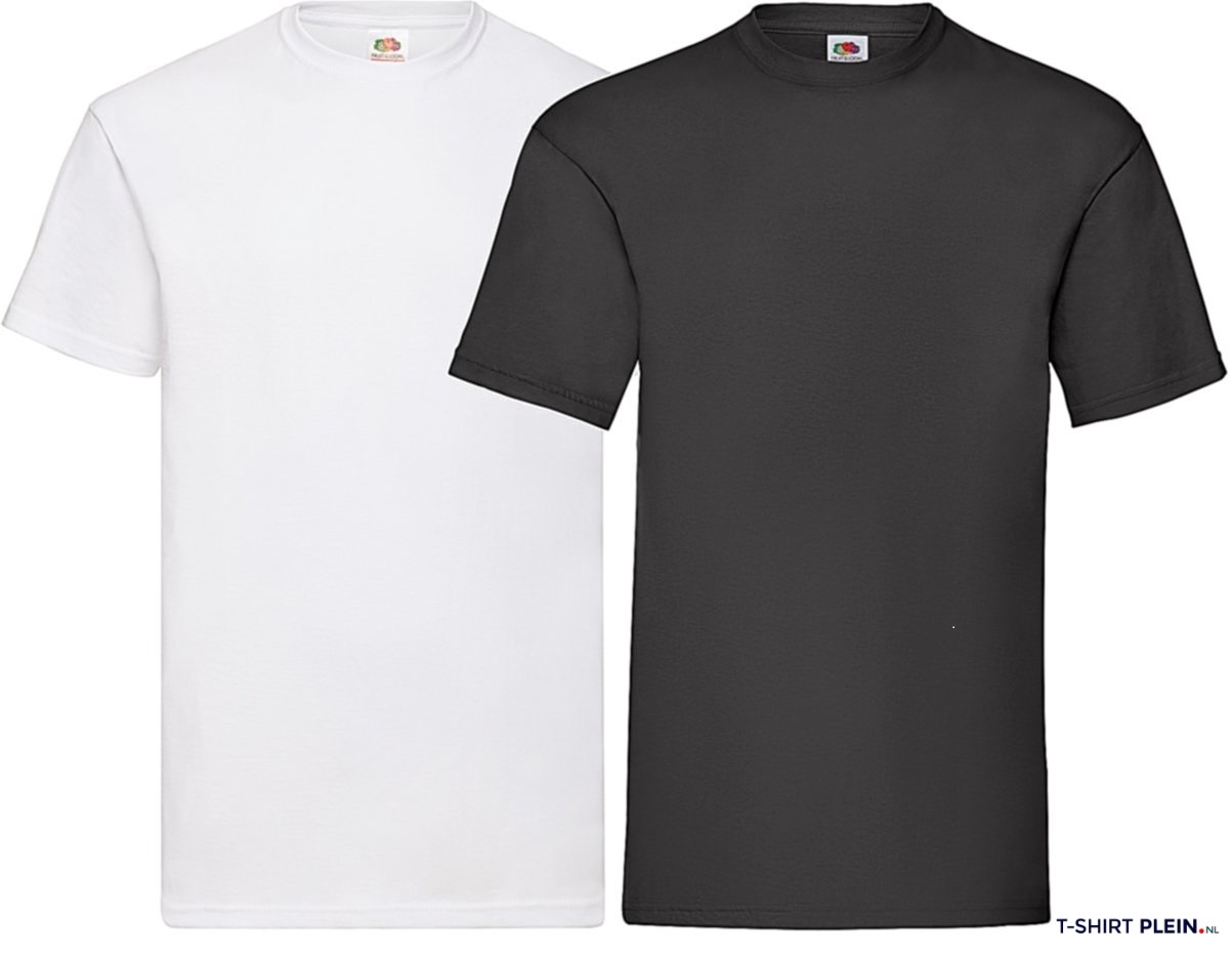 Fruit of the Loom Valueweight 12 pack 2 kleuren Tshirt Plein