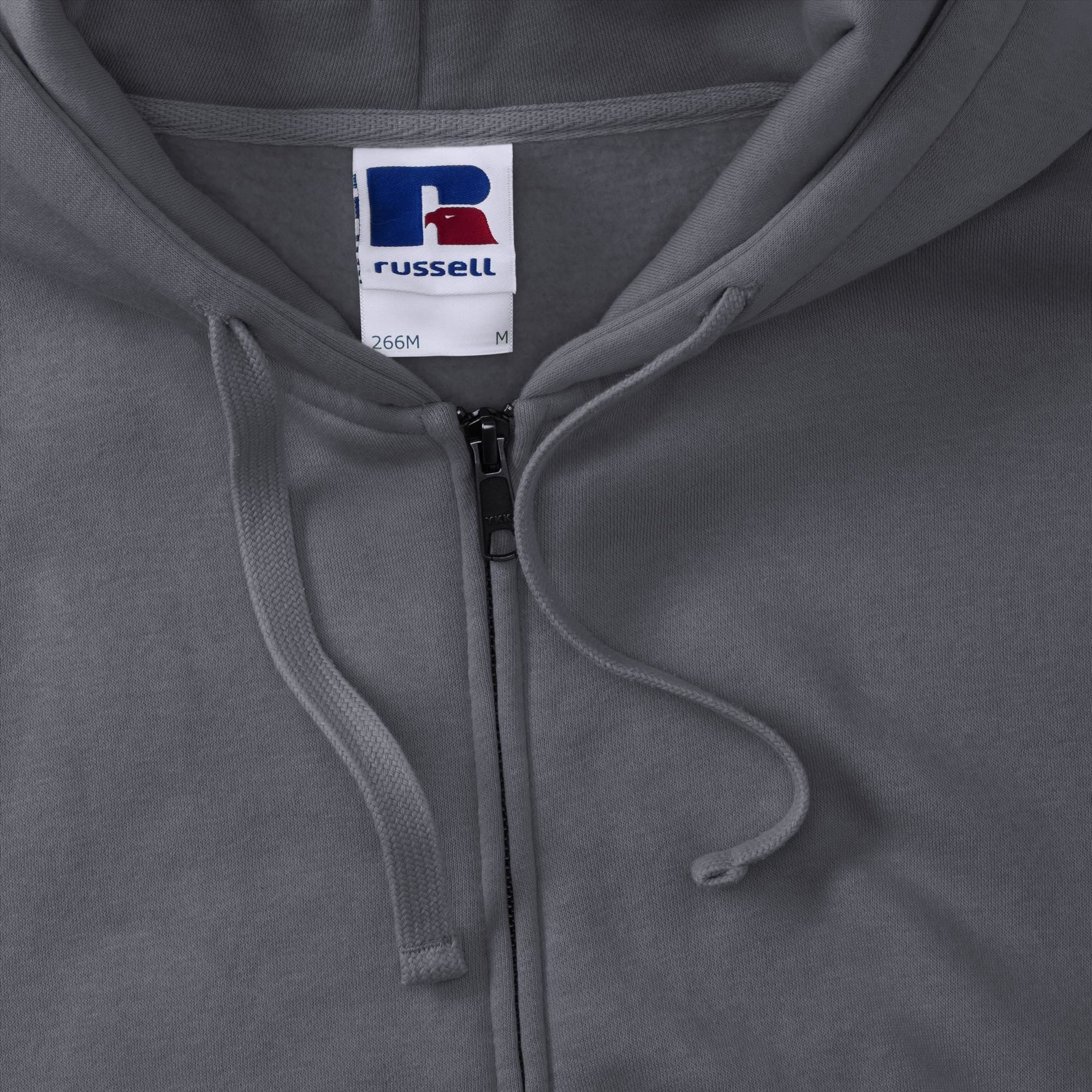 Russell Men's Authentic Full Zip Hoodie - French Navy, Premium 80/20 Cotton Blend, Heavyweight 280gsm