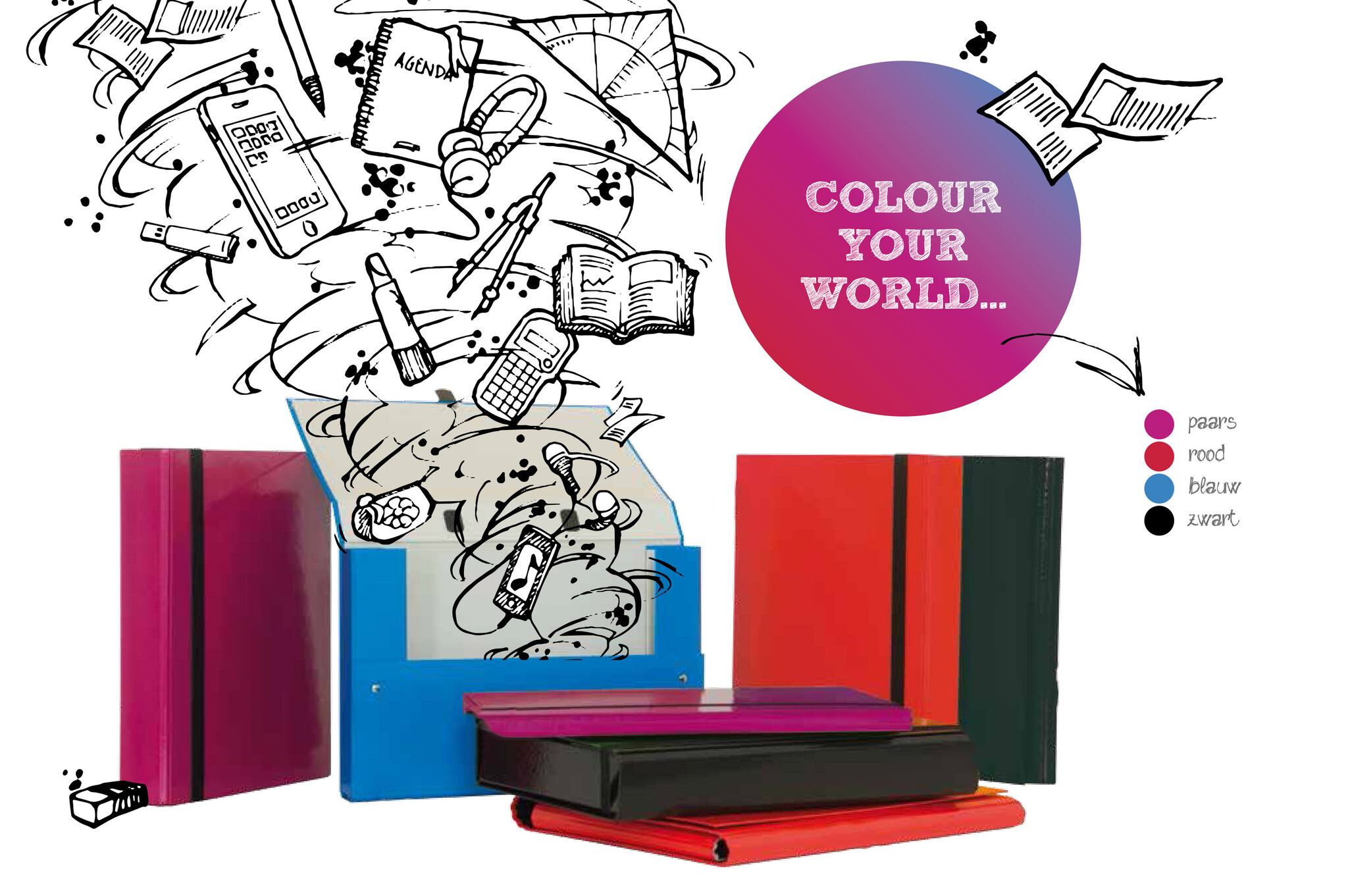Colour your world – Laat jouw opbergmap spreken.