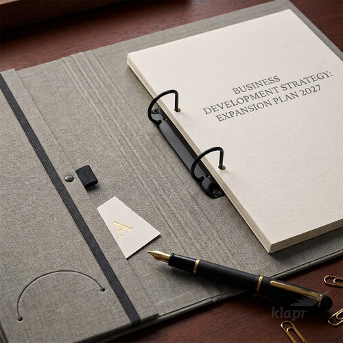 Luxury binder A4 grey