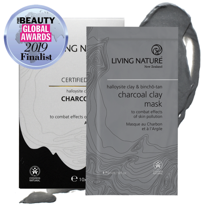 Living Nature Holzkohl Ton Maske Living Nature Holzkohl Ton Maske