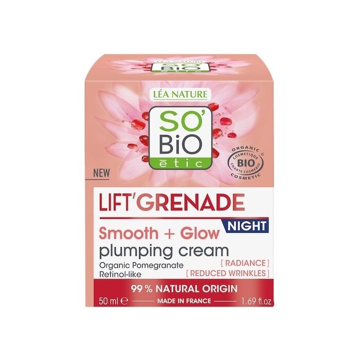 SO'BiO étic Lift Grenade Smooth & Glow Plumping Night Cream - De Groene  Drogist