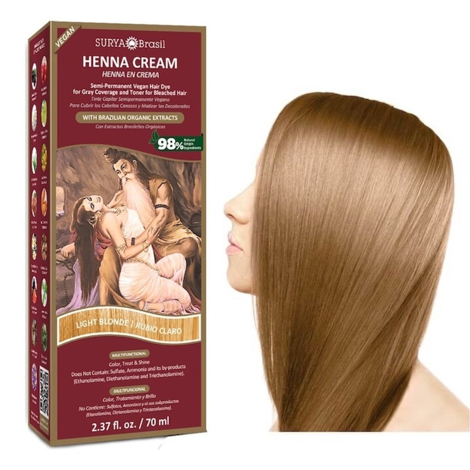Surya Brasil Henna Cremefarben Hellblond | natrliche Haarfrbung - De  Groene Drogist