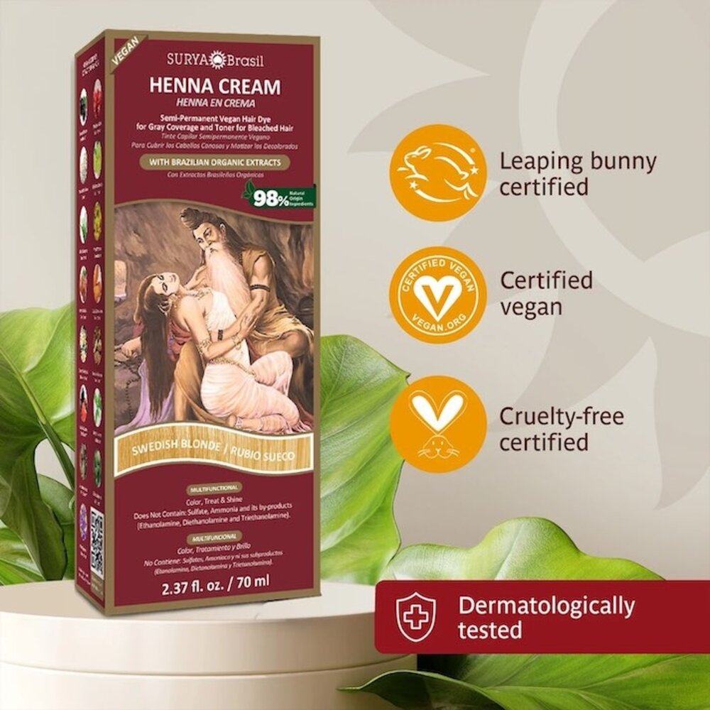 Surya Brasil Henna Cremefarben Schwedisch Blond Surya Brasil Henna Cremefarben Schwedisch Blond