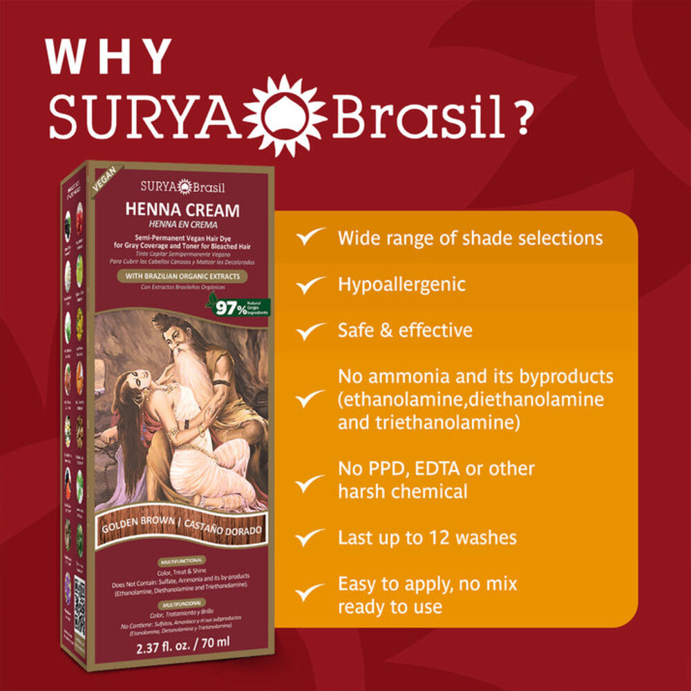 Surya Brasil Henna Cremefarben Golden Blond Surya Brasil Henna Cremefarben Golden Blond