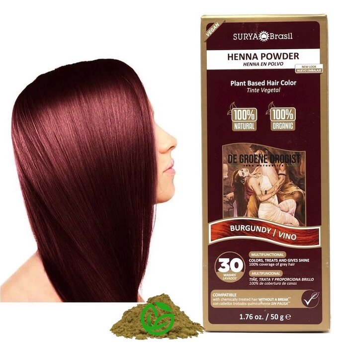 Surya Brasil Henna-Pulver Bordeauxrot Surya Brasil Henna-Pulver Bordeauxrot