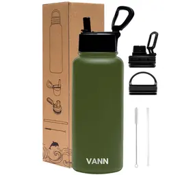 VANN Bottles Ultimate Stainless Steel Drinking Bottle Green 1 Liter VANN Bottles Ultimate Stainless Steel Drinking Bottle Green 1 Liter