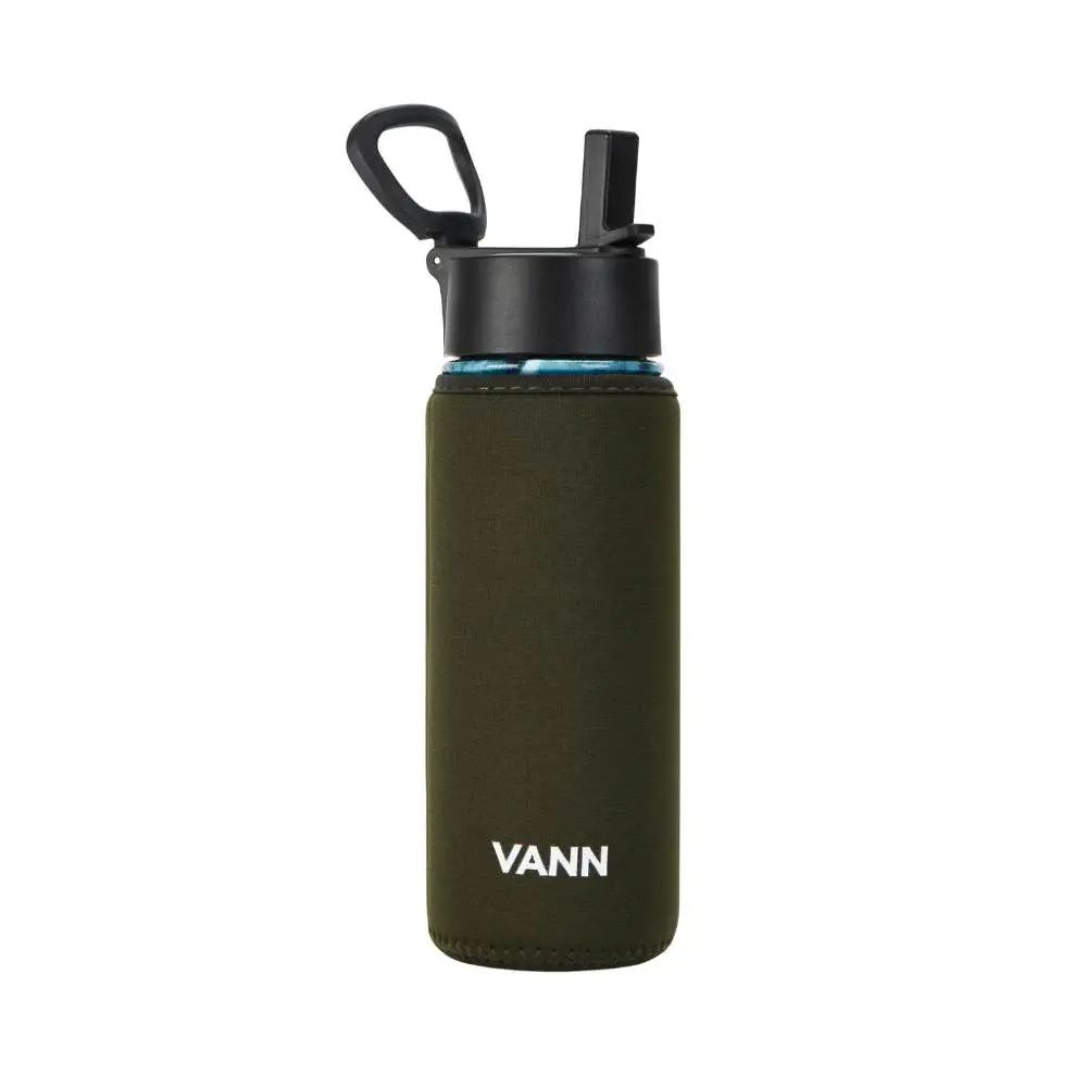 VANN Bescherm Sleeve Ultimate RVS Drinkfles Groen 500 ML VANN Bescherm Sleeve Ultimate RVS Drinkfles Groen 500 ML