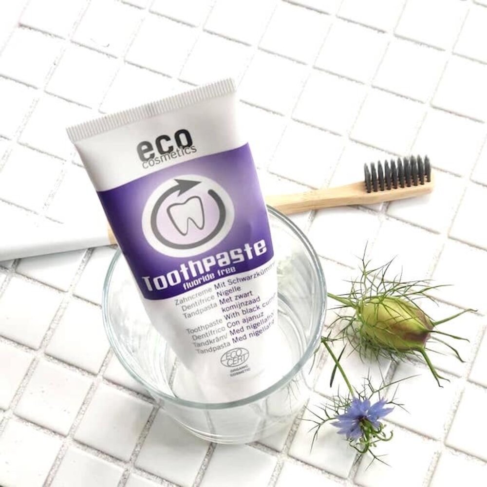 Eco Cosmetics Tandpasta met zwarte komijnzaadjes Eco Cosmetics Tandpasta met zwarte komijnzaadjes