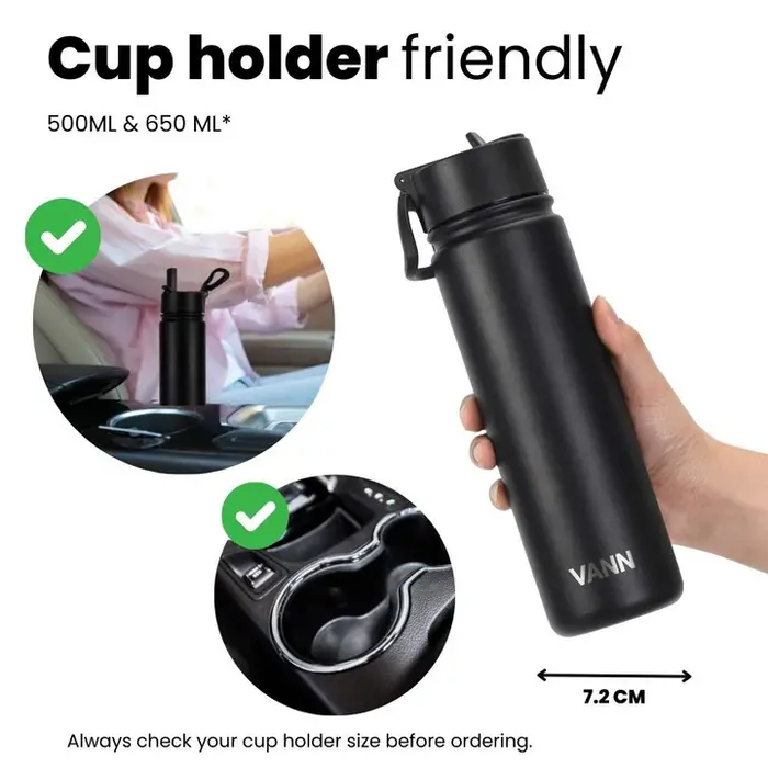 VANN 3-Walled Ultimate Stainless Steel Drinking Bottle Marble Blue 650 ML VANN 3-Walled Ultimate Stainless Steel Drinking Bottle Marble Blue 650 ML
