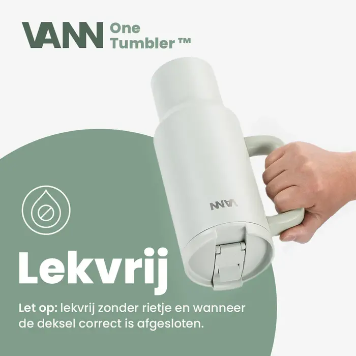 VANN One Tumbler Edelstahl Grau Grün 1,2 Liter VANN One Tumbler Edelstahl Grau Grün 1,2 Liter
