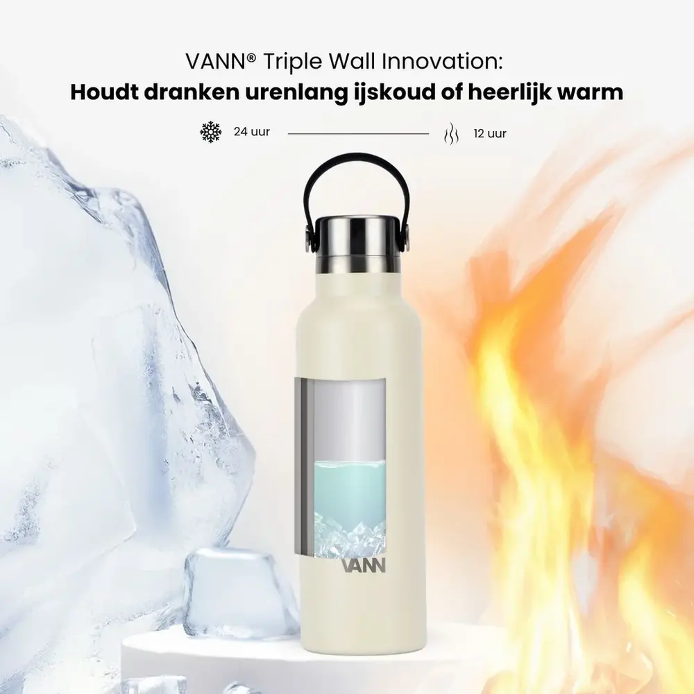 VANN RVS Essential Bottle Off White 600 ML VANN RVS Essential Bottle Off White 600 ML
