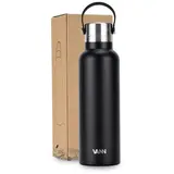 VANN Bottles RVS Essential Bottle Zwart 600 ML