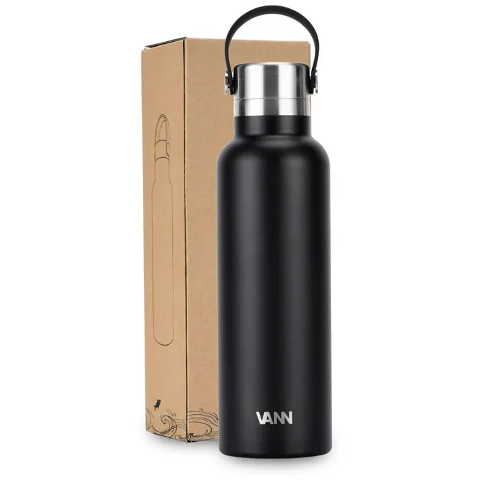 VANN RVS Essential Bottle Zwart 600 ML VANN RVS Essential Bottle Zwart 600 ML