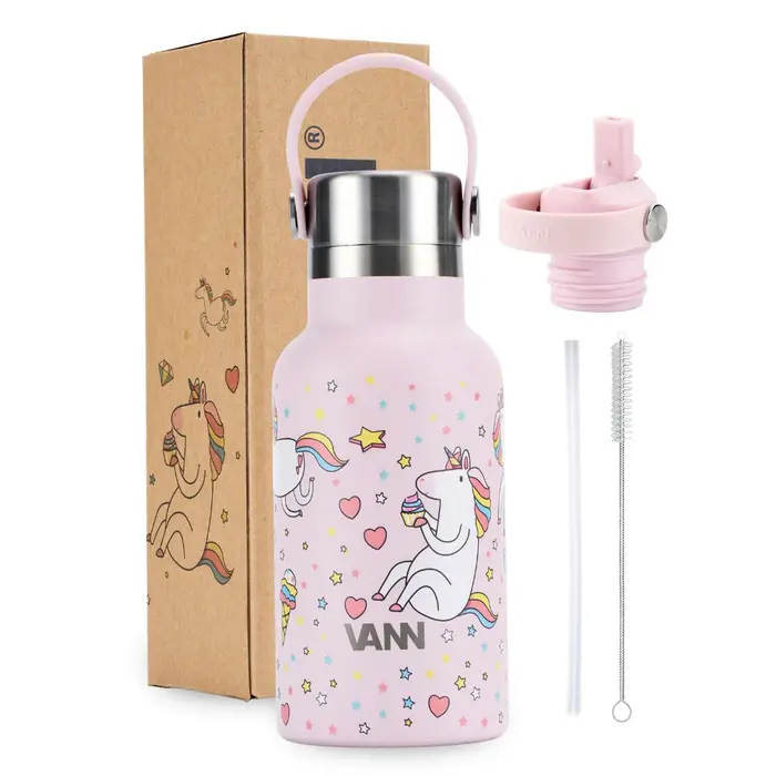 VANN 3-Wand Edelstahl Kindertrinkflasche 2.0 Einhorn 350 ml VANN 3-Wand Edelstahl Kindertrinkflasche 2.0 Einhorn 350 ml