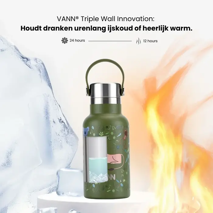 VANN 3-Wand Edelstahl Kindertrinkflasche 2.0 Jungle 350 ML VANN 3-Wand Edelstahl Kindertrinkflasche 2.0 Jungle 350 ML