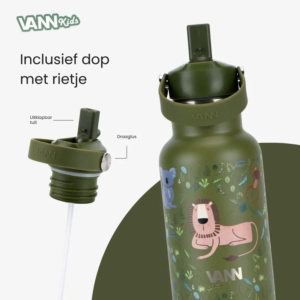 VANN 3-Wand Edelstahl Kindertrinkflasche 2.0 Jungle 350 ML VANN 3-Wand Edelstahl Kindertrinkflasche 2.0 Jungle 350 ML