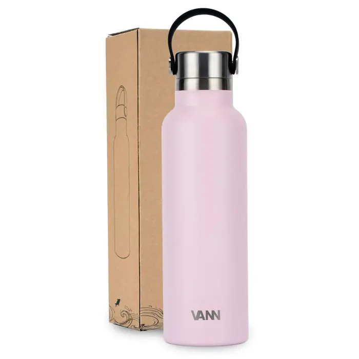 VANN Stainless Steel Essential Bottle Soft Pink 600 ML VANN Stainless Steel Essential Bottle Soft Pink 600 ML