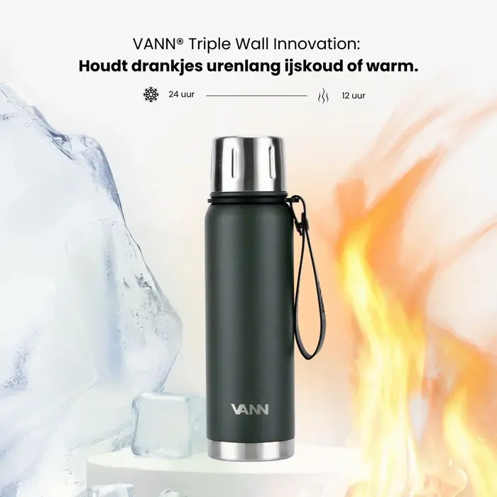 VANN Stainless Steel Thermos  Dark Green 500 ML