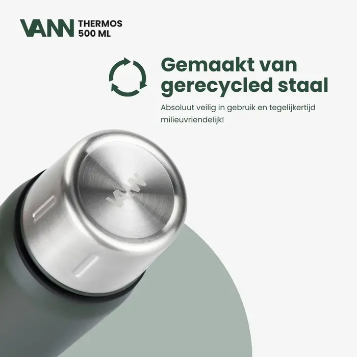VANN Edelstahl-Thermoskanne  Dark Green 500 ML
