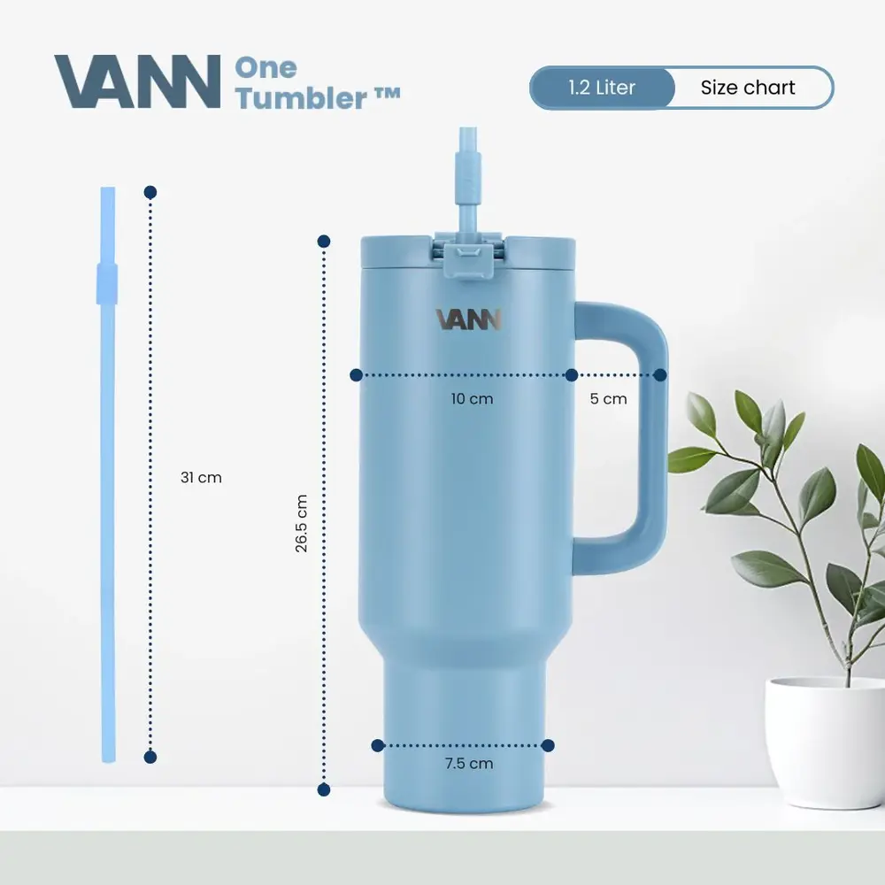 VANN One Tumbler RVS Bay Blue 1,2 Liter VANN One Tumbler RVS Bay Blue 1,2 Liter